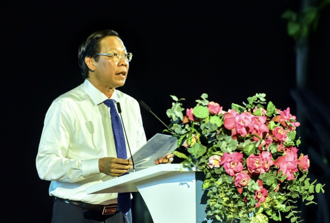  Chủ tịch UBND TP. Hồ Chí Minh Phan Văn Mãi phát biểu tại chương trình